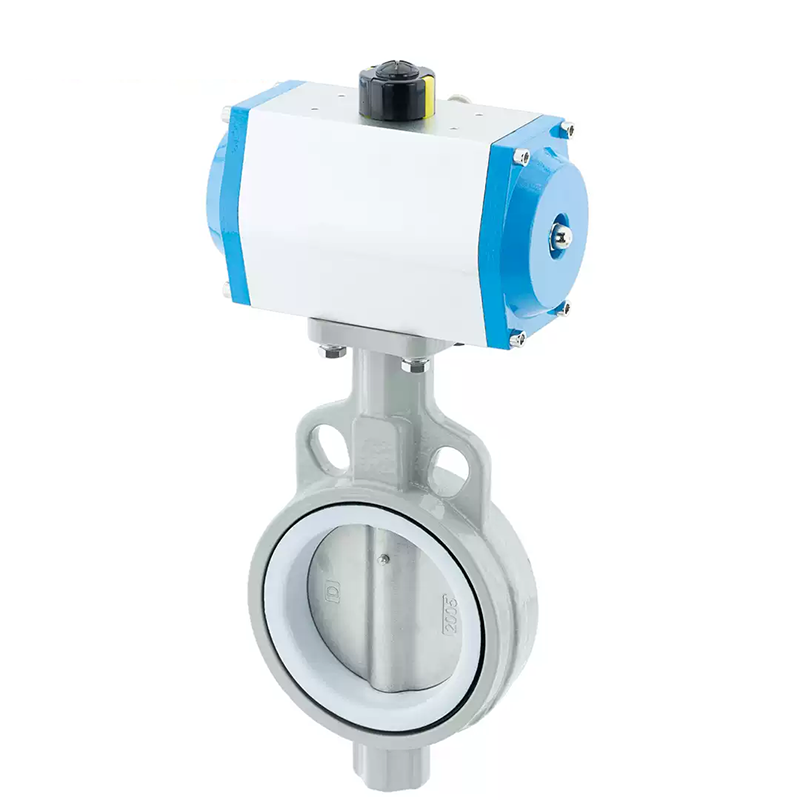 Pneumatic PTFE Sealed Butterfly Valve use for Shut Ofl